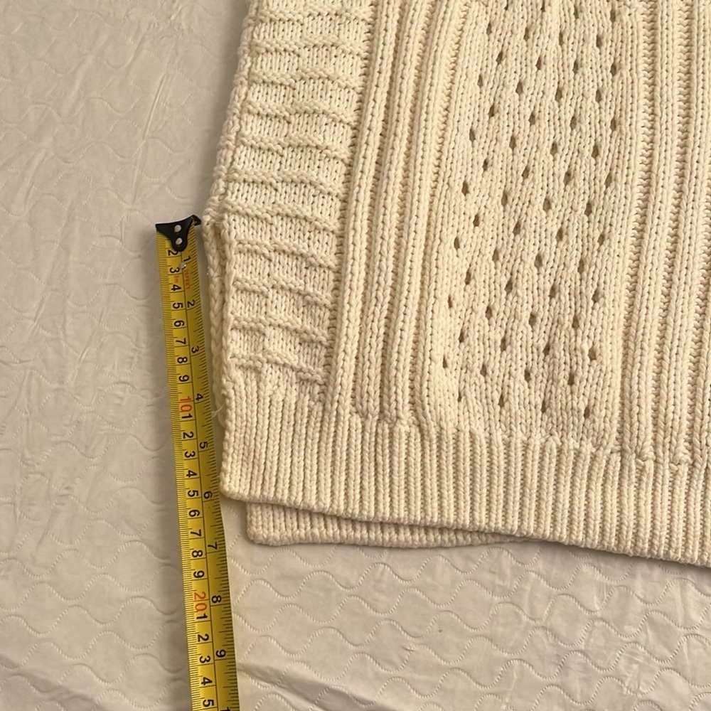 Black Tape off white mock neck tunic sweater L - Picture 10 of 10